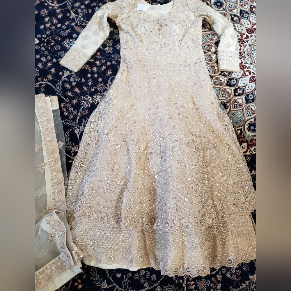 Semi bridal long gown indian outfit